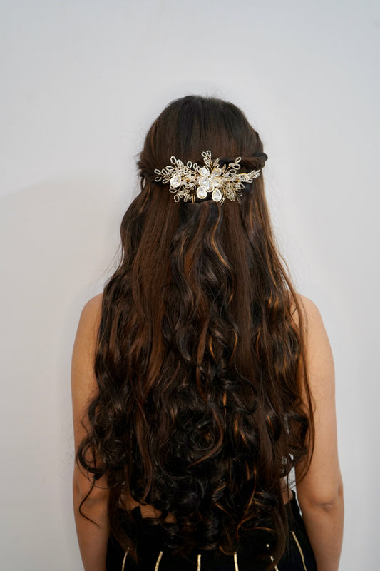 Embellished Flower Hair Brooch