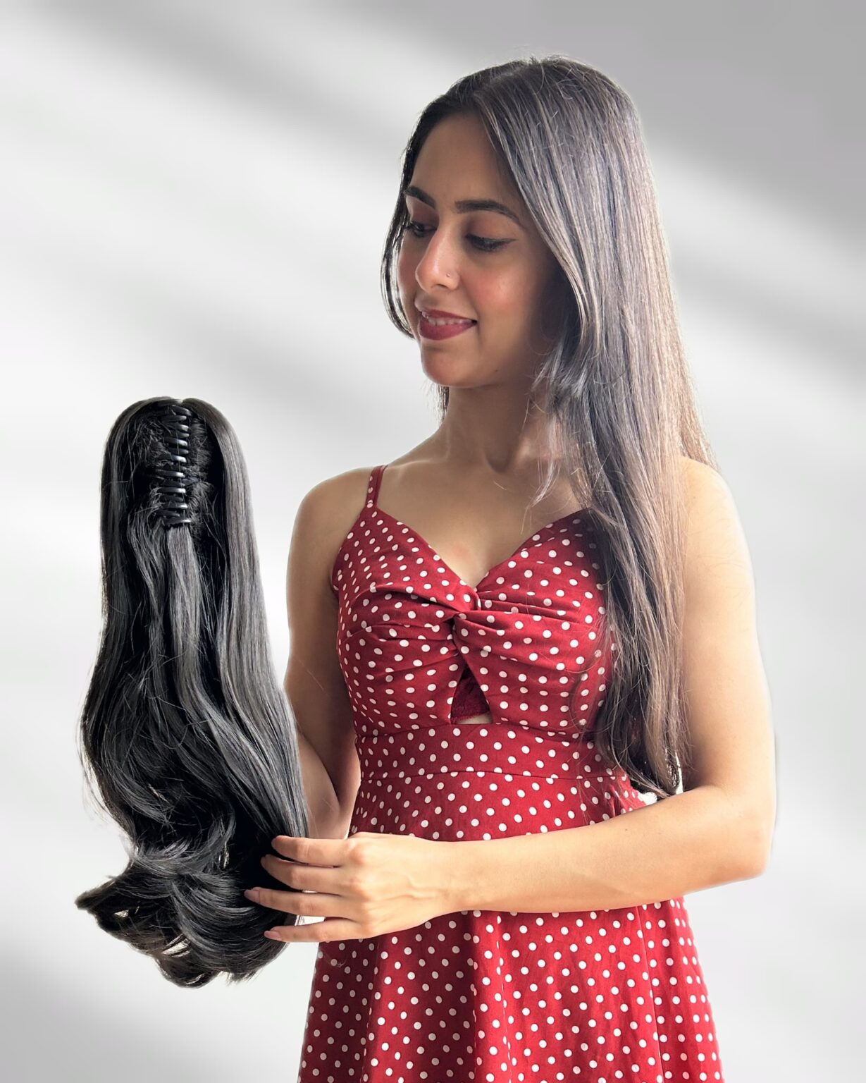 Straight Brown Pony (Claw Clip)